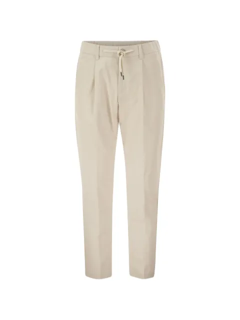 Herno drawstring tapered trousers Neutrals PT000236U129051200