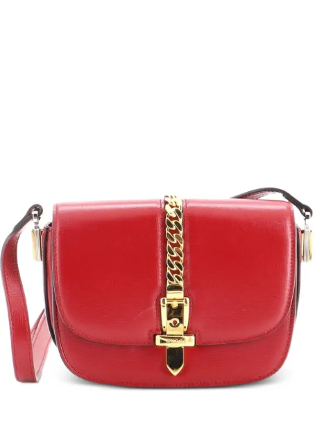 Gucci Pre-Owned Sylvie 1969 Shoulder Bag Leather Mini crossbody bag Red V52NNVGYFZOWGFZA