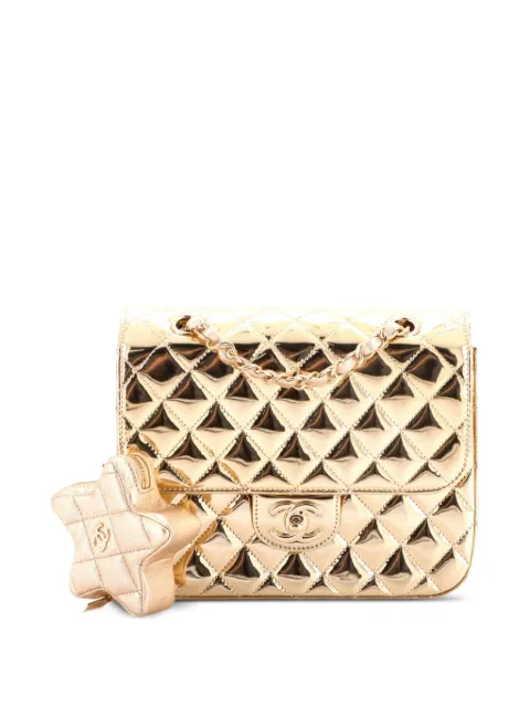 CHANEL Pre-Owned Hollywood Boulevard with Star Coin Purse Quilted Metallic Leather backpack Gold K48MMTAECQ5QNXAA