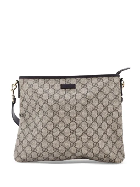 Gucci Pre-Owned Zip Top Messenger Bag GG Coated Canvas Medium crossbody bag Brown SY1RK9IHEDXOOP19