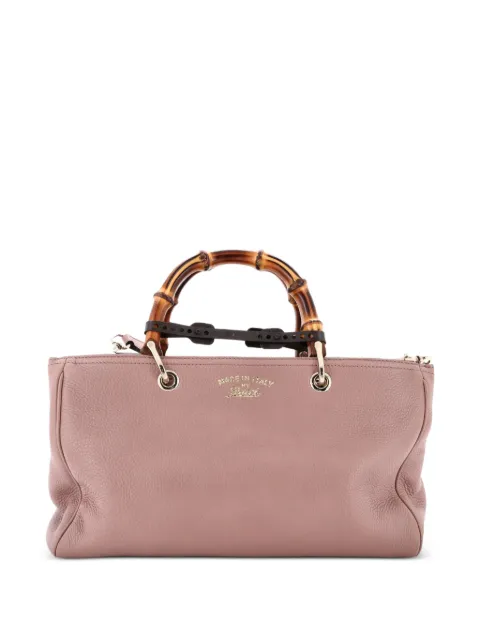 Gucci Pre-Owned Bamboo Shopper Leather Medium tote bag Pink SEG9PDYZ3USO9DTI