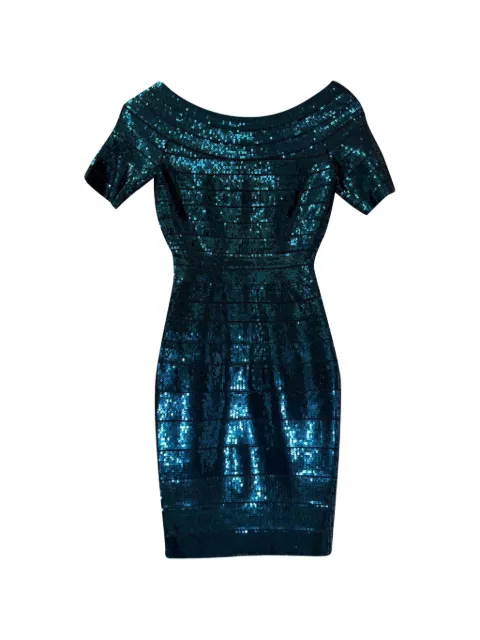 Hervé Léger Pre-Owned Carmen Bandage sequin dress Blue RFCPUGBCL748788W