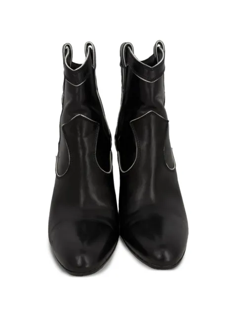 Gianvito Rossi Western leather ankle boots Black RFCPUGBSH762098W