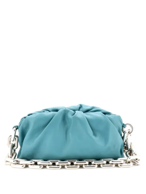 Bottega Veneta Pre-Owned The Chain Pouch Leather shoulder bag Blue INAO2LLACUTYDAOR