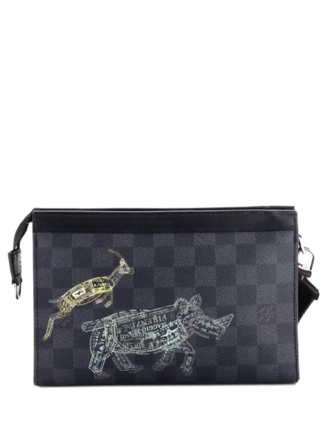 Louis Vuitton Pre-Owned Gaston Wearable Wallet Limited Edition Wild Animals Damier Graphite crossbody bag Black I2ET6LX1L6P9DHRA