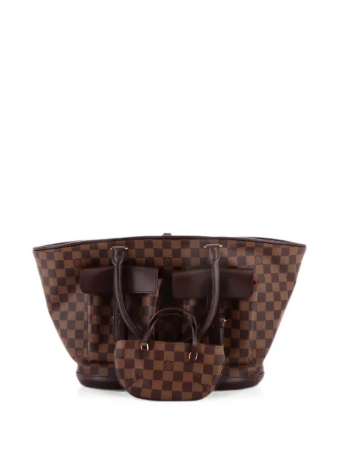 Louis Vuitton Pre-Owned Manosque Handbag Damier GM tote bag Brown YGMGS2RQDRZ9X0UA