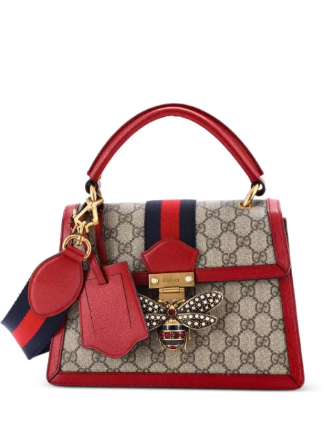 Gucci Pre-Owned Queen Margaret Top Handle Bag GG Coated Canvas with Leather Small satchel Red 84IJKXPDQHSJVEPJ