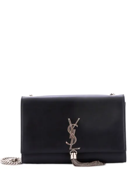 Saint Laurent Pre-Owned Classic Monogram Tassel Leather Medium crossbody bag Black P4NW143EQGRJU5HT