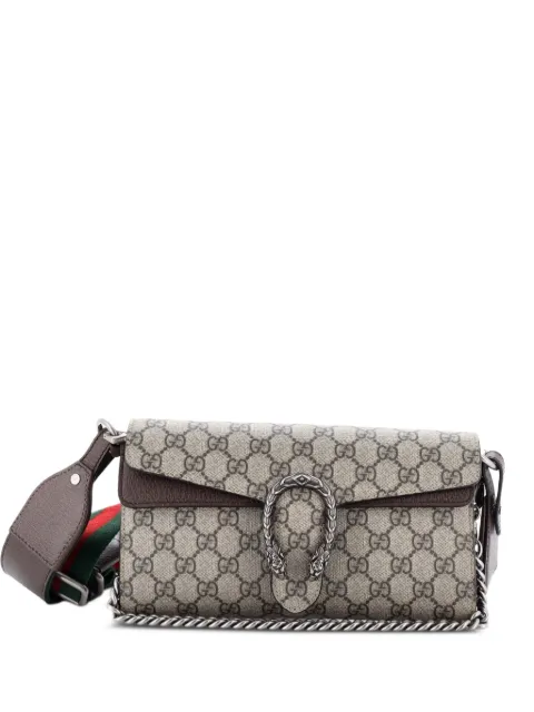 Gucci Pre-Owned Dionysus East-West Flap Bag GG Coated Canvas Small shoulder bag Brown ORM2XE098VGEYLX2