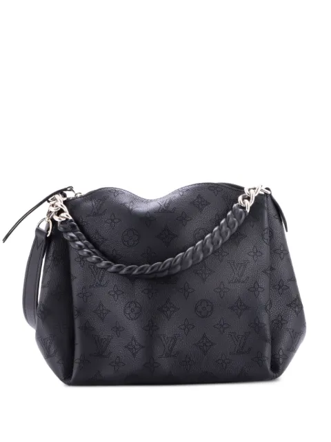 Louis Vuitton Pre-Owned Babylone Handbag Mahina Leather BB hobo bag Black 7EWDG999980HXE7L