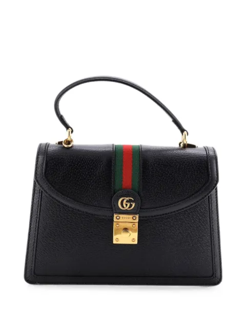 Gucci Pre-Owned Ophidia Flap Top Handle Bag Leather Small satchel Black NR4D4XA71GD3530R