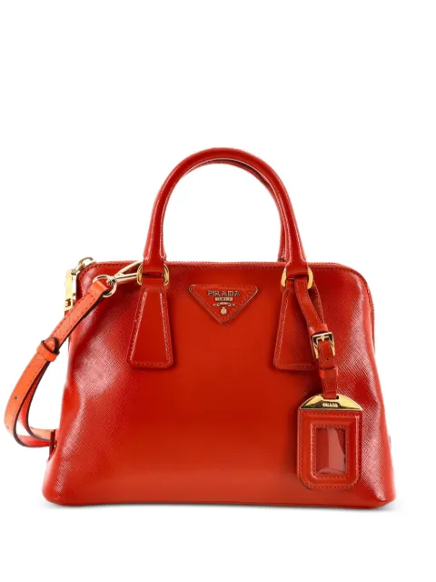 Prada Pre-Owned Promenade Bag Vernice Saffiano Leather Small satchel Orange 6456347R8SW2HN26