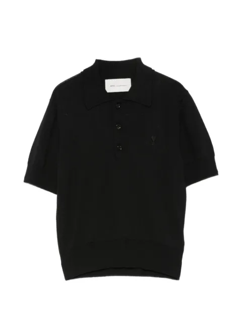 AMI Paris Ami de Coeur polo shirt Black FPL458KN01970180