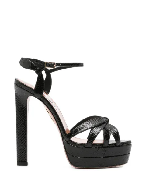 Aquazzura snakeskin-effect platform sandals Black SLTHIGB0MSK000
