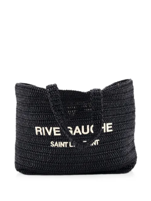 Saint Laurent Pre-Owned Rive Gauche Supple Raffia tote bag Black W1JTWNXSUY8X19EL