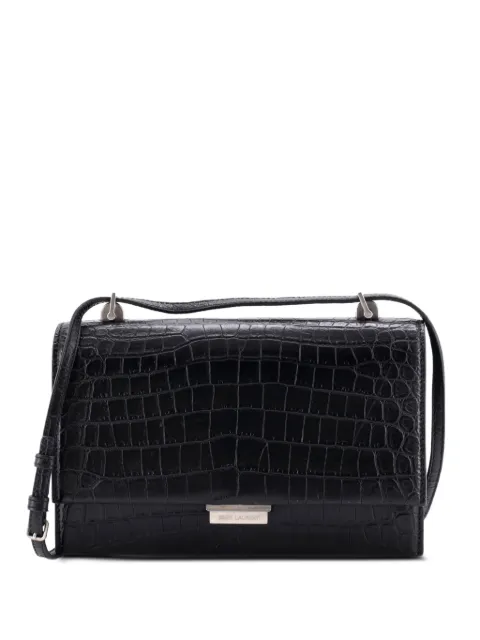 Saint Laurent Pre-Owned Babylone Crocodile Embossed Leather Small crossbody bag Black LSW9UDY8GAR3UYJ5