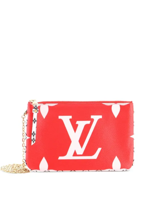 Louis Vuitton Pre-Owned Double Zip Pochette Limited Edition Colored Monogram Giant clutch bag Pink AI818X1LPK8ZX0TE