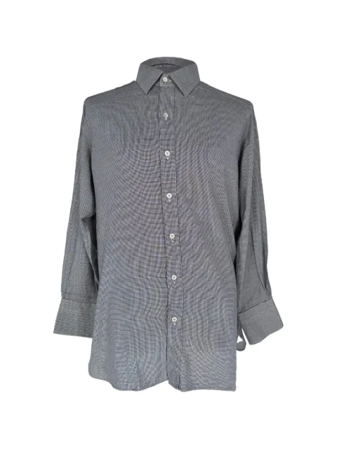 Tom Ford Pre-Owned Tweed button-down shirt Grey RFCPUGBCL781361M