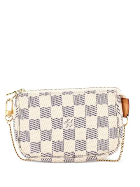 Louis Vuitton Pre-Owned Pochette Accessoires Damier Mini clutch bag White 8TEMS2PHAVKUTUPI