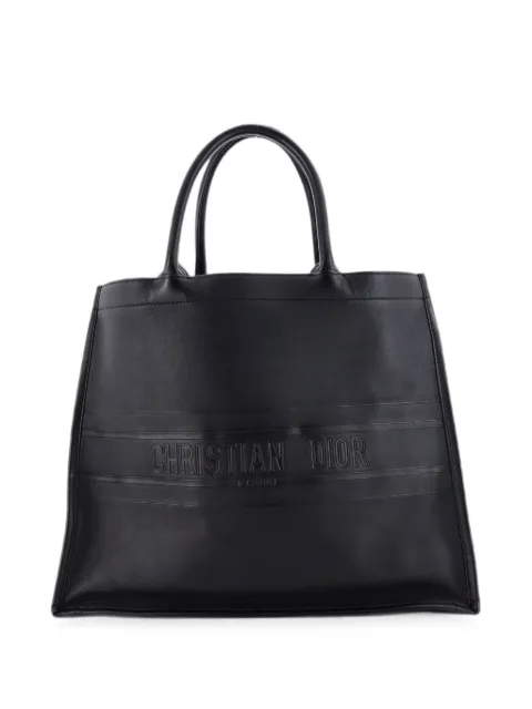 Christian Dior Pre-Owned Book Embossed Leather Large tote bag Black YRSXH3BFCMZ6V38D