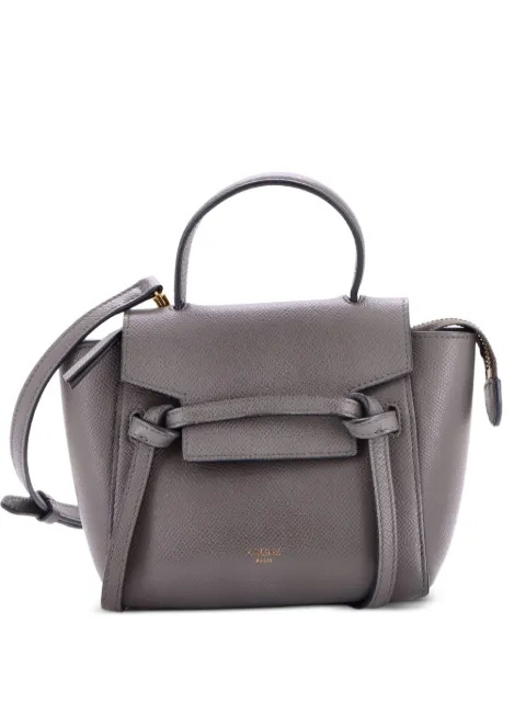 Celine Pre-Owned Belt Bag Textured Leather Pico shoulder bag Grey H4HQJ12ACL3VZS2D