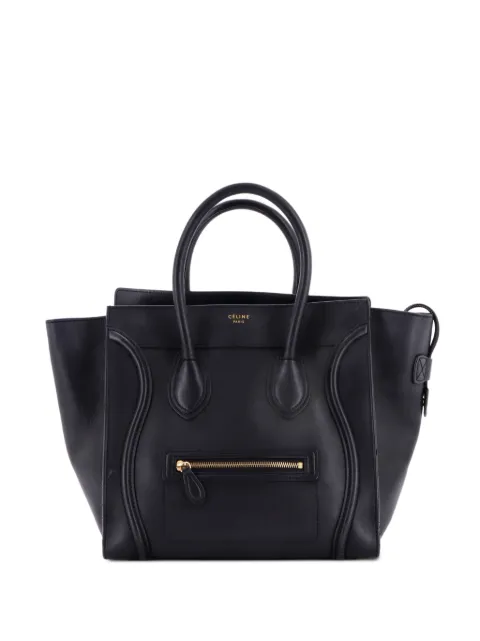 Celine Pre-Owned Luggage Bag Smooth Leather Mini tote bag Black FSIWL3K2JUBTPGPN