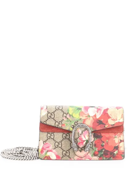 Gucci Pre-Owned Dionysus Bag Blooms Print GG Coated Canvas Super Mini crossbody bag Brown NR77JG2BSO93FKCS