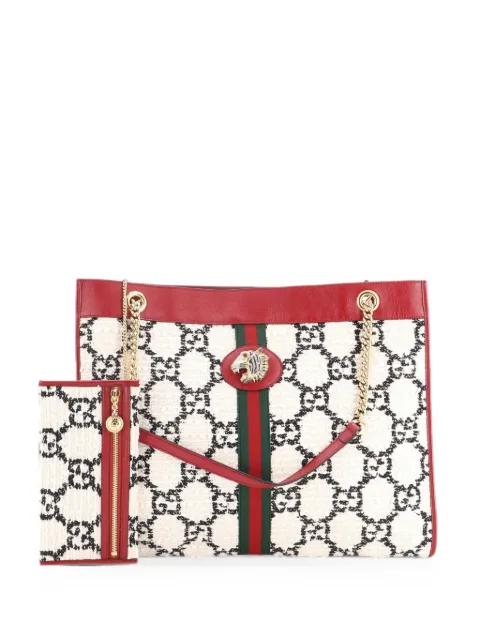 Gucci Pre-Owned Rajah Chain GG Tweed Large tote bag Multicolour 2EM3787HBIBASLLF