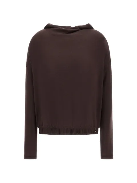 Herno cowl-neck long-sleeve sweater Brown JG000328D