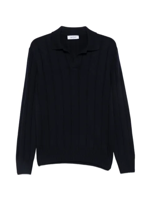Gran Sasso ribbed-knit polo-collar sweater Blue 2318419626