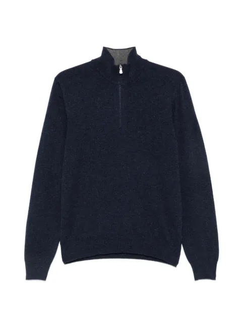Gran Sasso quarter-zip knitted sweater Blue 5512619690