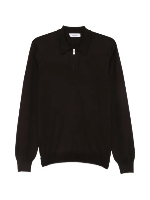 Gran Sasso zip-neck fine-knit sweater Brown 5512514290
