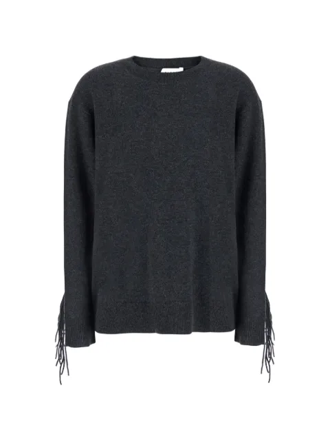 P.A.R.O.S.H. fringe-detail cashmere sweater Grey D541523WITHOUT