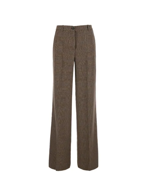 P.A.R.O.S.H. check-pattern wide-leg trousers Brown D231491RILEY