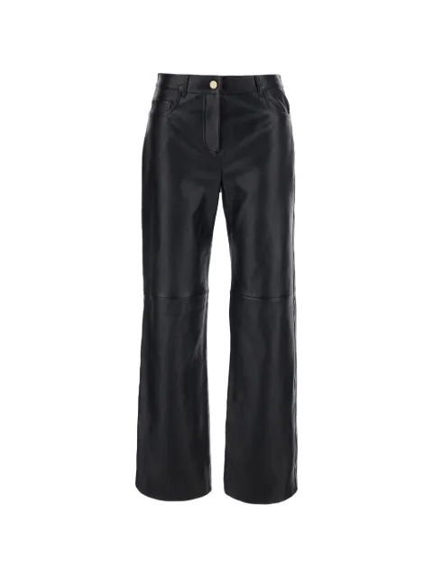 'S Max Mara wide-leg leather trousers Black 2629436011600002
