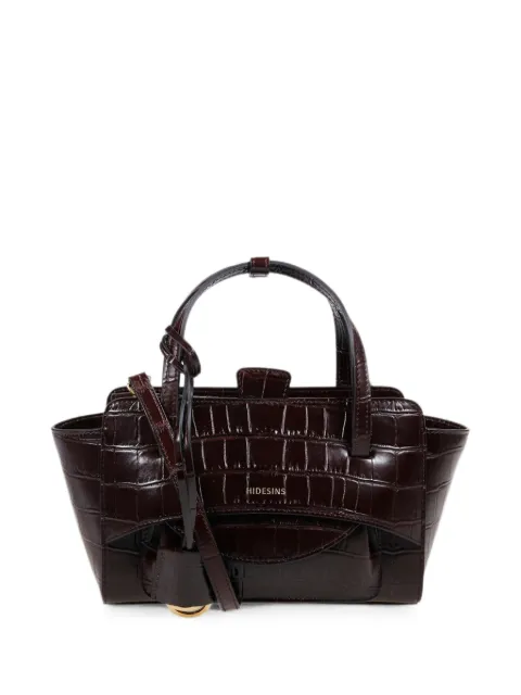 HIDESINS croc-effect tote bag Brown FL13CCBRN