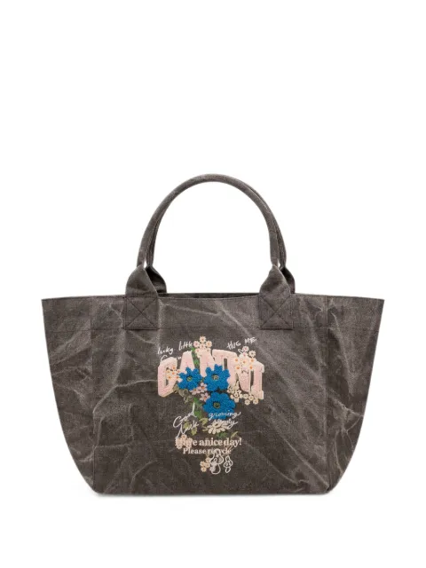 GANNI medium Trapeze tote bag Grey C2080038