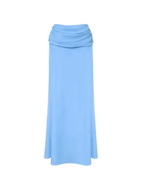 POST MERIDIEM draped chiffon maxi skirt Blue CHIFFONMAXISKIRTWITHDRAPING