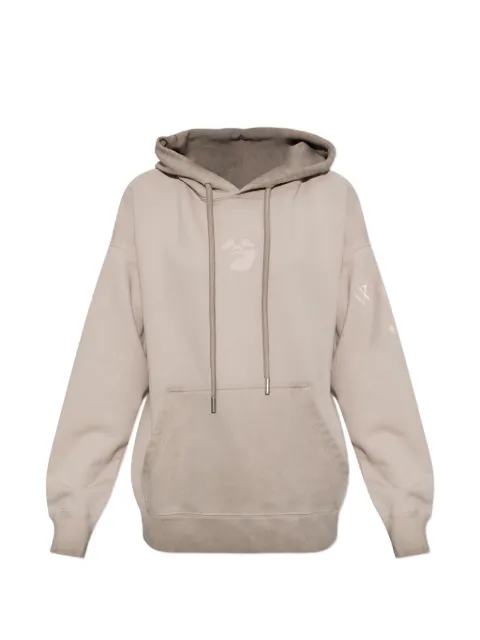 Off-White logo-print oversized hoodie Neutrals 2FE00485T0