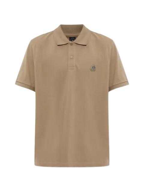 Moose Knuckles logo-plaque piqué polo shirt Brown M36MT7120