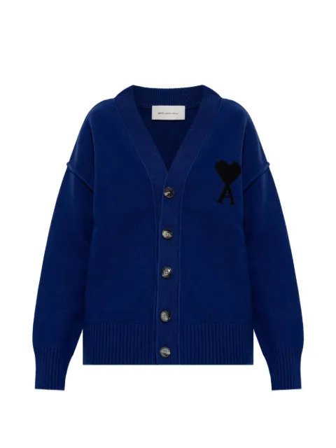 AMI Paris Ami de Coeur cardigan Blue UKC367018F