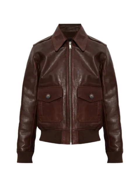 A.P.C. short leather jacket Brown PXCDGF32052