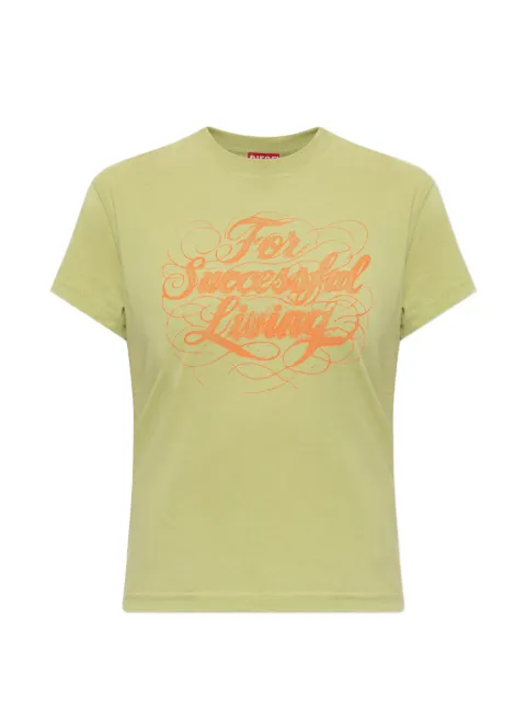 Diesel T-Ila-Aa4 slogan-print cotton T-shirt Green A236500JMBD