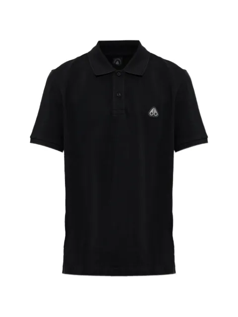 Moose Knuckles logo-patch polo shirt Black M36MT712
