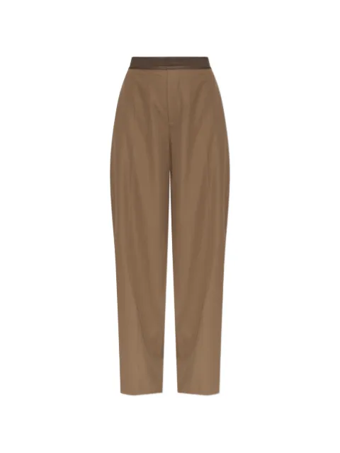 Alexander Wang logo-waistband palazzo pants Neutrals 1WC4264050