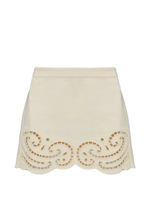Ulla Johnson Cadiz eyelet-embroidered mini skirt Neutrals UJ99030320