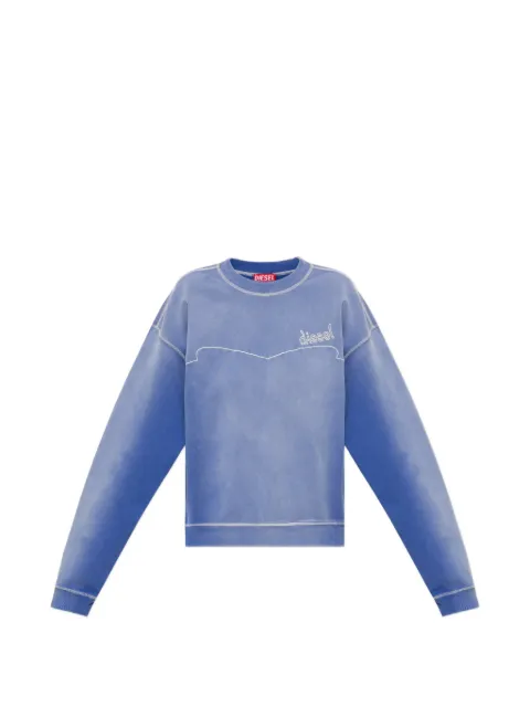 Diesel cotton sweatshirt with logo embroidery Blue A232600PLCM