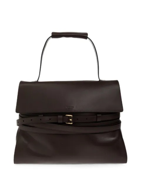 Moschino Tie Me buckle-detail tote bag Brown MC4162PP1POA0