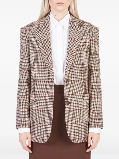 Federica Tosi glen-plaid blazer Neutrals 30300308