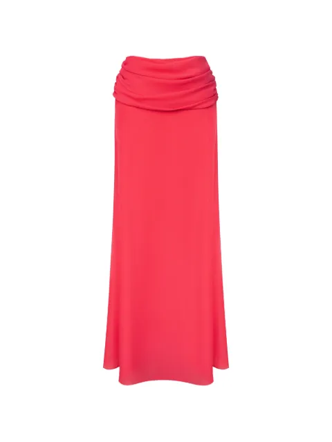 POST MERIDIEM draped chiffon maxi skirt Red CHIFFONMAXISKIRTWITHDRAPING